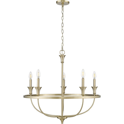 Emery 5 Light 29.1 inch Modern Gold Chandelier Ceiling Light